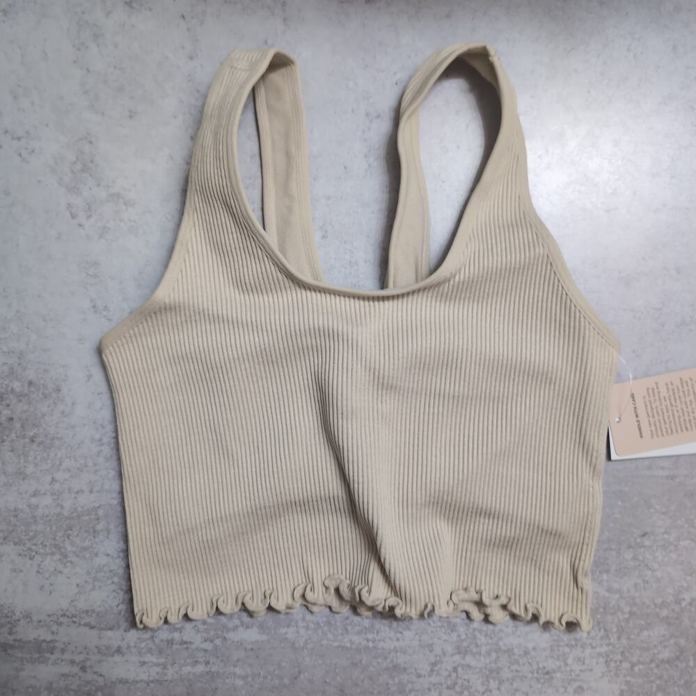 NWT Spiritual Gangster Amor Crop Tank Lettuce Hem Size XS/S